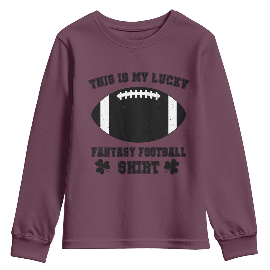 Lucky Fantasy Football Youth Sweatshirt Vintage Commissioner Draft Party Commish FFL - Wonder Print Shop