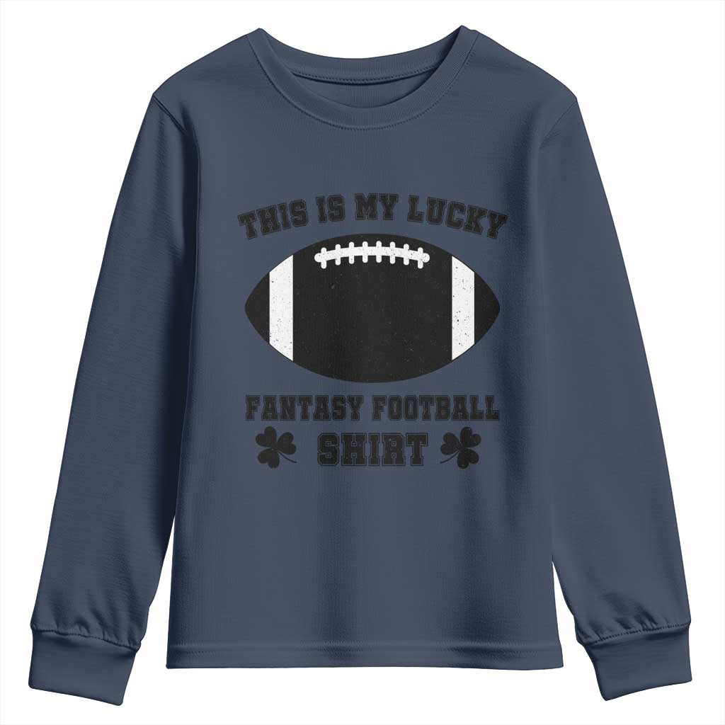Lucky Fantasy Football Youth Sweatshirt Vintage Commissioner Draft Party Commish FFL - Wonder Print Shop