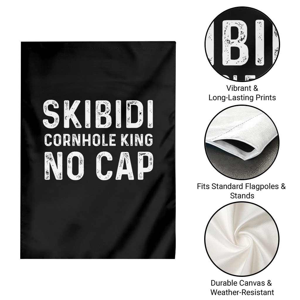 Cornhole King Garden Flag No Cap Funny Bean Bag Toss Game