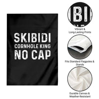 Cornhole King Garden Flag No Cap Funny Bean Bag Toss Game