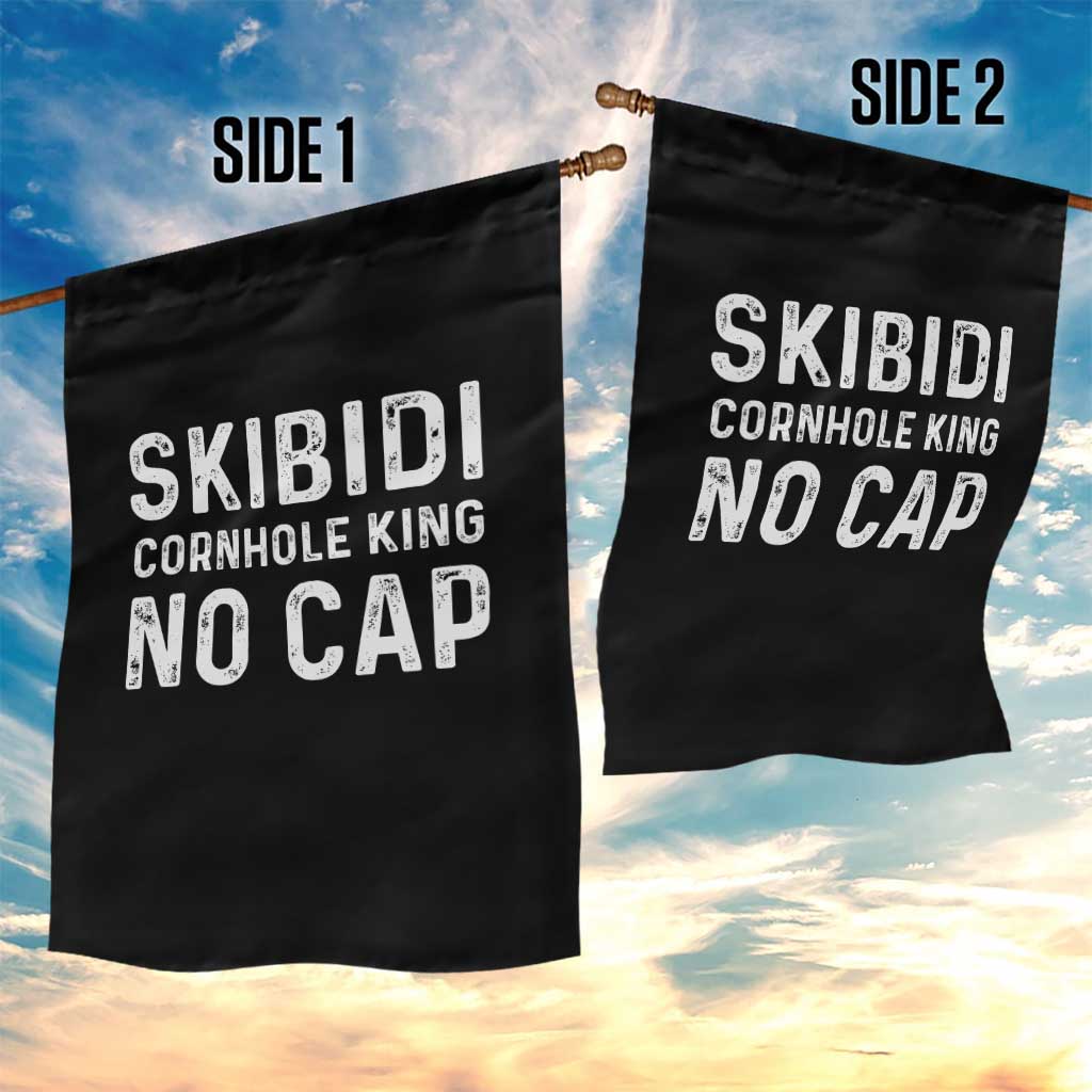 Cornhole King Garden Flag No Cap Funny Bean Bag Toss Game