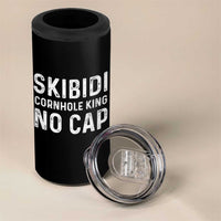 Cornhole King 4 in 1 Can Cooler Tumbler No Cap Funny Bean Bag Toss Game