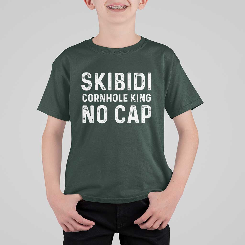 Cornhole King T Shirt For Kid No Cap Funny Bean Bag Toss Game