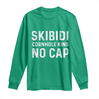Cornhole King Long Sleeve Shirt No Cap Funny Bean Bag Toss Game