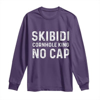 Cornhole King Long Sleeve Shirt No Cap Funny Bean Bag Toss Game