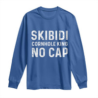 Cornhole King Long Sleeve Shirt No Cap Funny Bean Bag Toss Game
