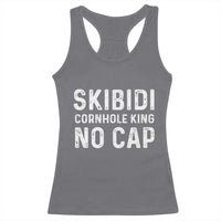 Cornhole King Racerback Tank Top No Cap Funny Bean Bag Toss Game
