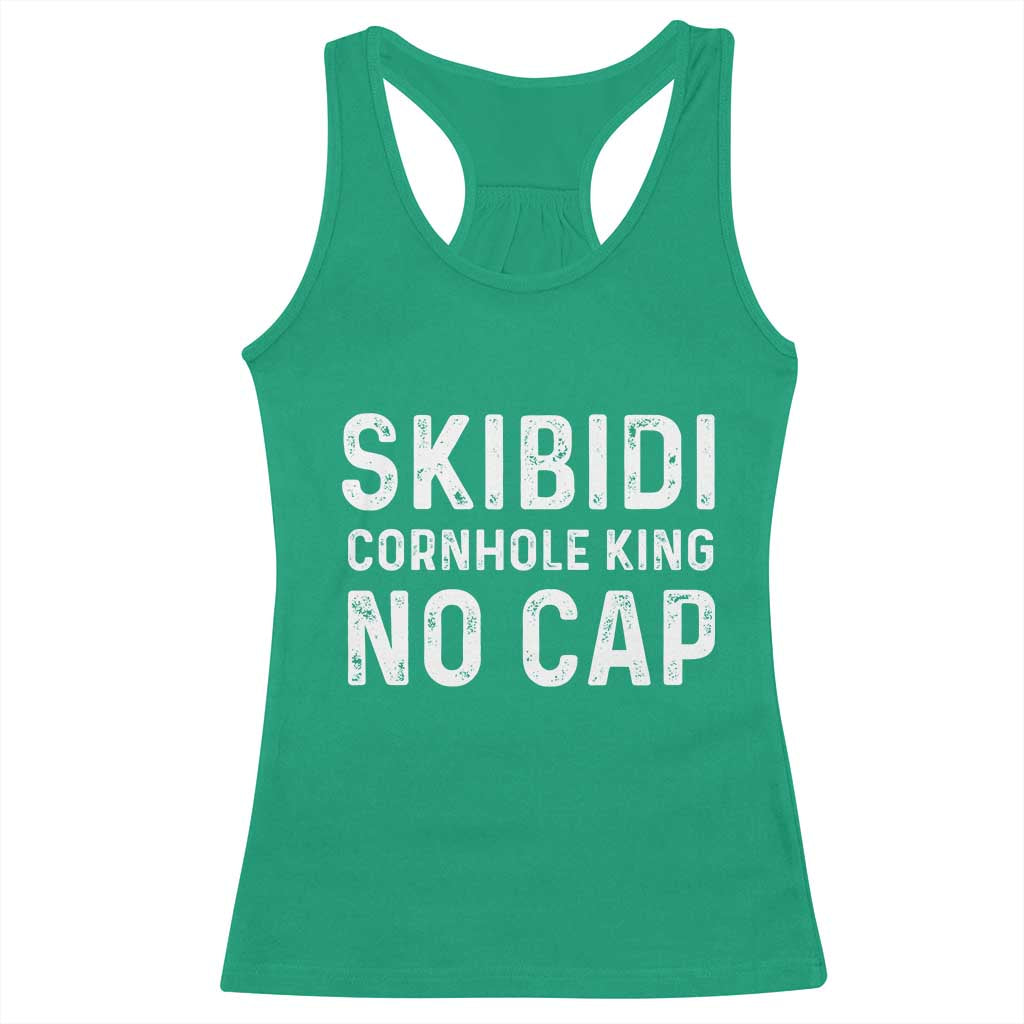 Cornhole King Racerback Tank Top No Cap Funny Bean Bag Toss Game