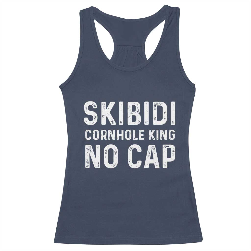Cornhole King Racerback Tank Top No Cap Funny Bean Bag Toss Game