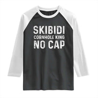 Cornhole King Raglan Shirt No Cap Funny Bean Bag Toss Game