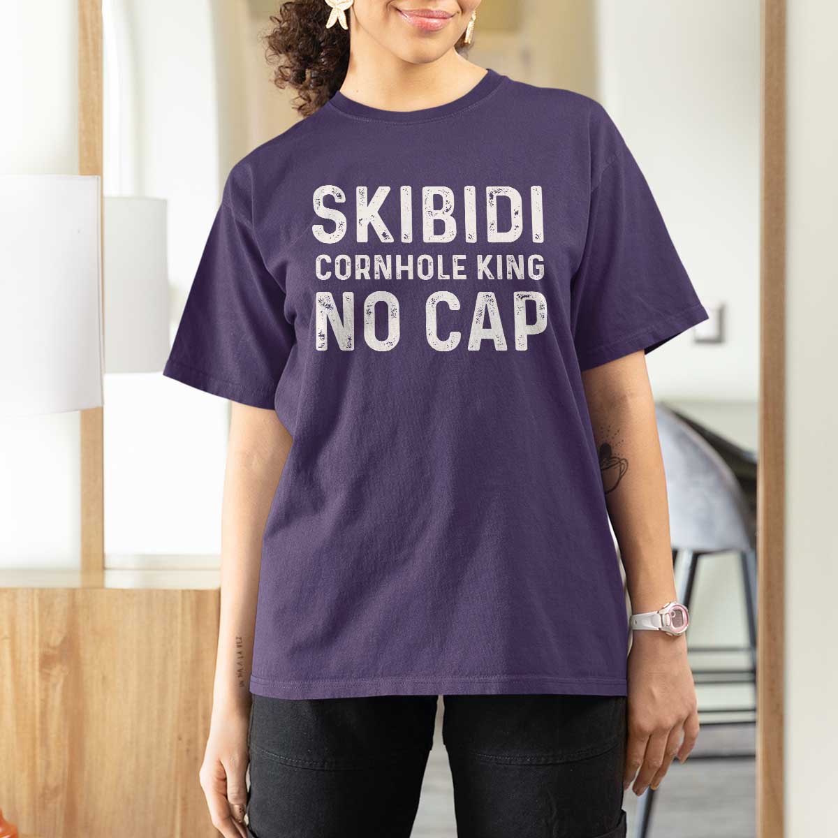 Cornhole King T Shirt For Women No Cap Funny Bean Bag Toss Game