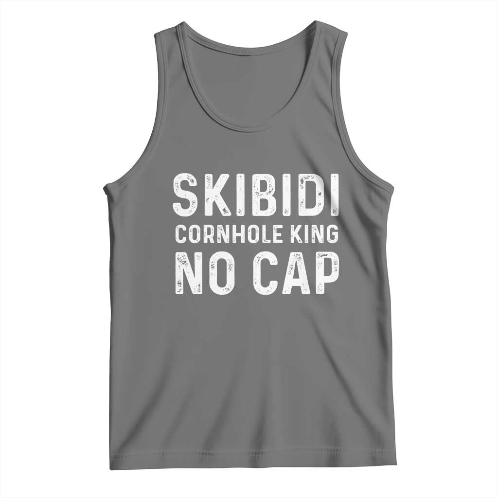 Cornhole King Tank Top No Cap Funny Bean Bag Toss Game