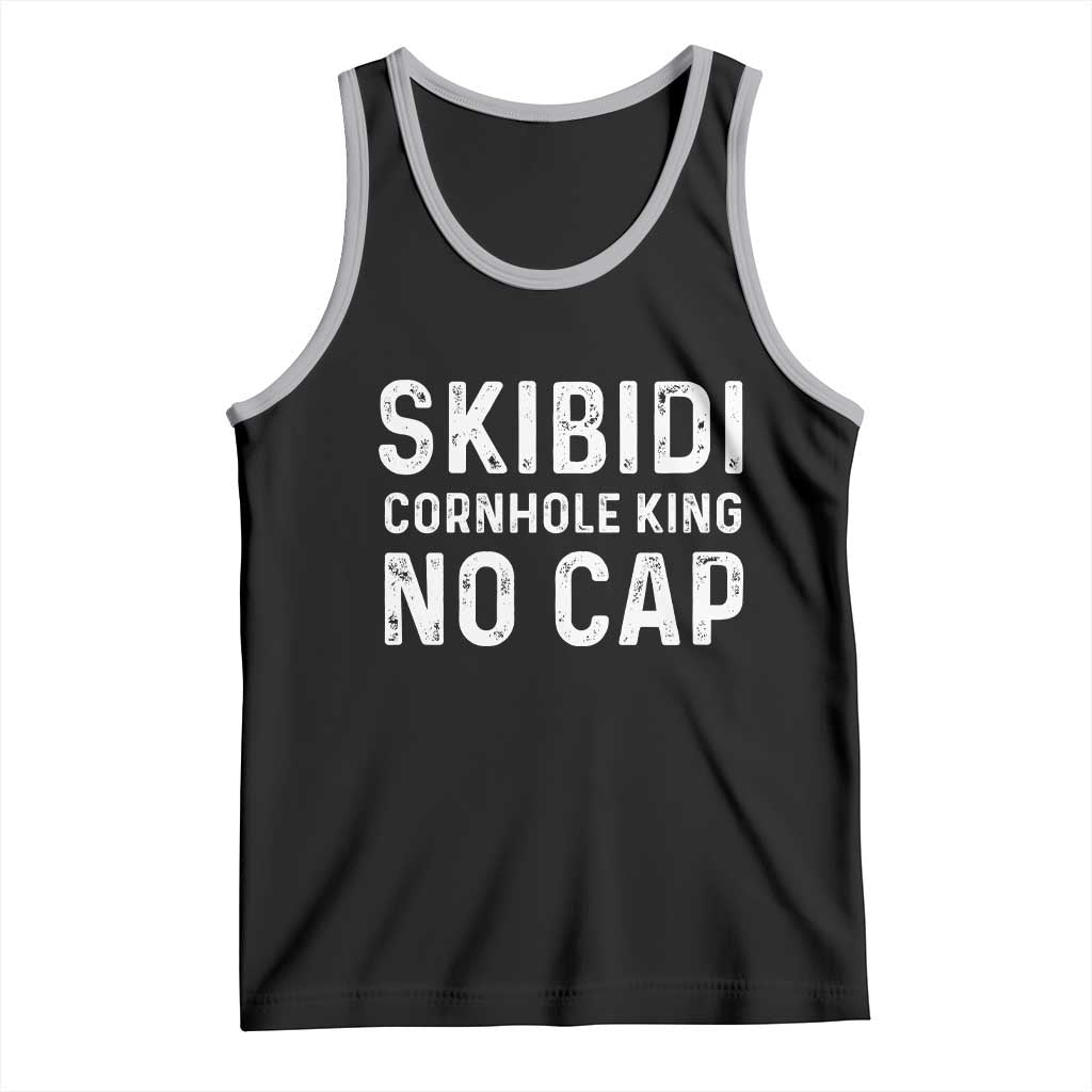 Cornhole King Tank Top No Cap Funny Bean Bag Toss Game