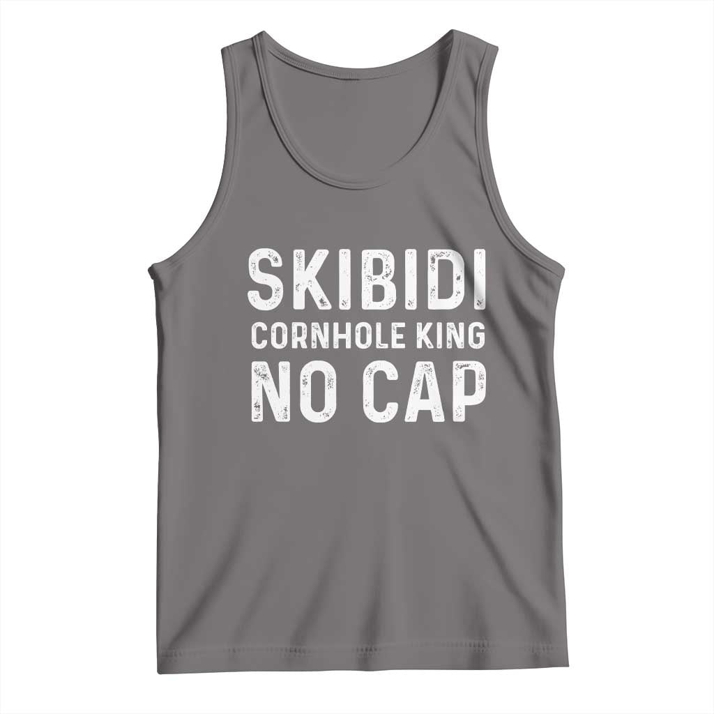 Cornhole King Tank Top No Cap Funny Bean Bag Toss Game