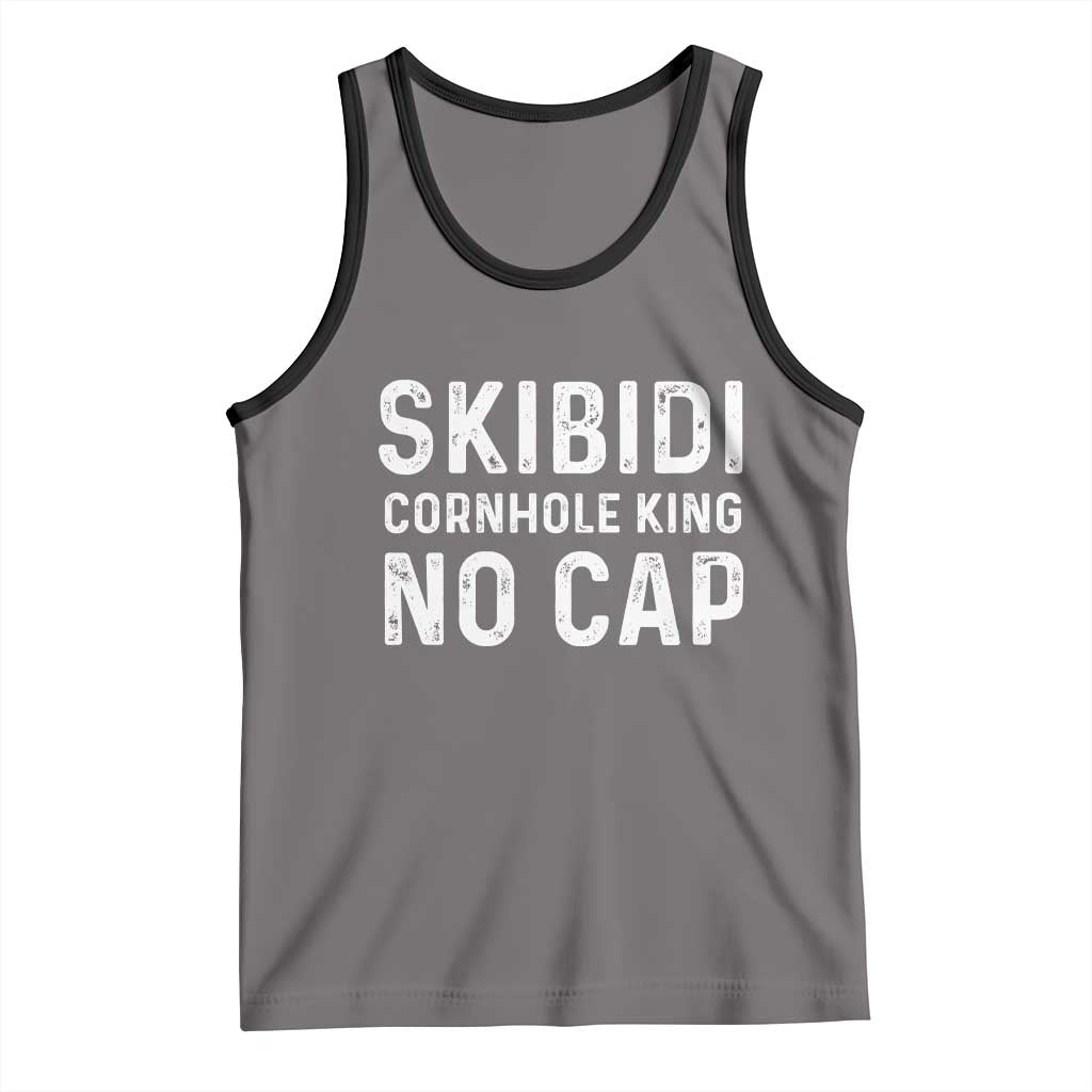 Cornhole King Tank Top No Cap Funny Bean Bag Toss Game