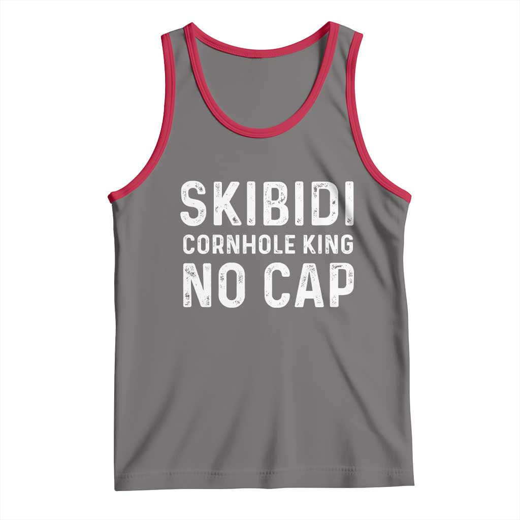Cornhole King Tank Top No Cap Funny Bean Bag Toss Game
