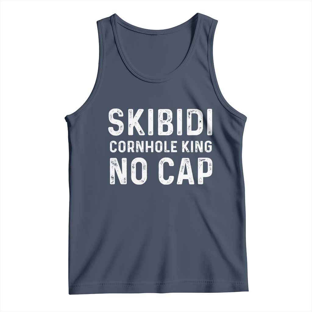 Cornhole King Tank Top No Cap Funny Bean Bag Toss Game