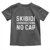 Cornhole King Toddler T Shirt No Cap Funny Bean Bag Toss Game