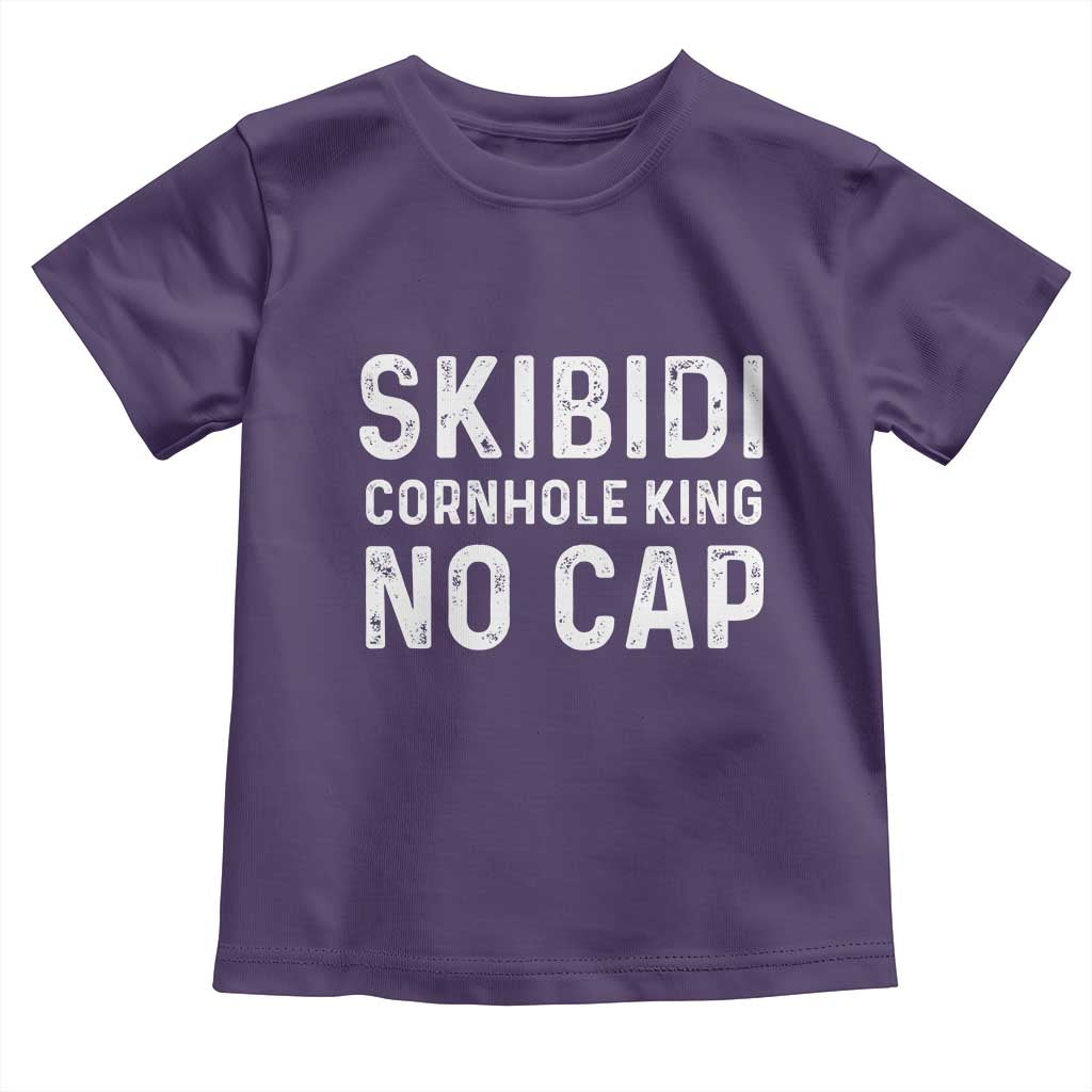 Cornhole King Toddler T Shirt No Cap Funny Bean Bag Toss Game