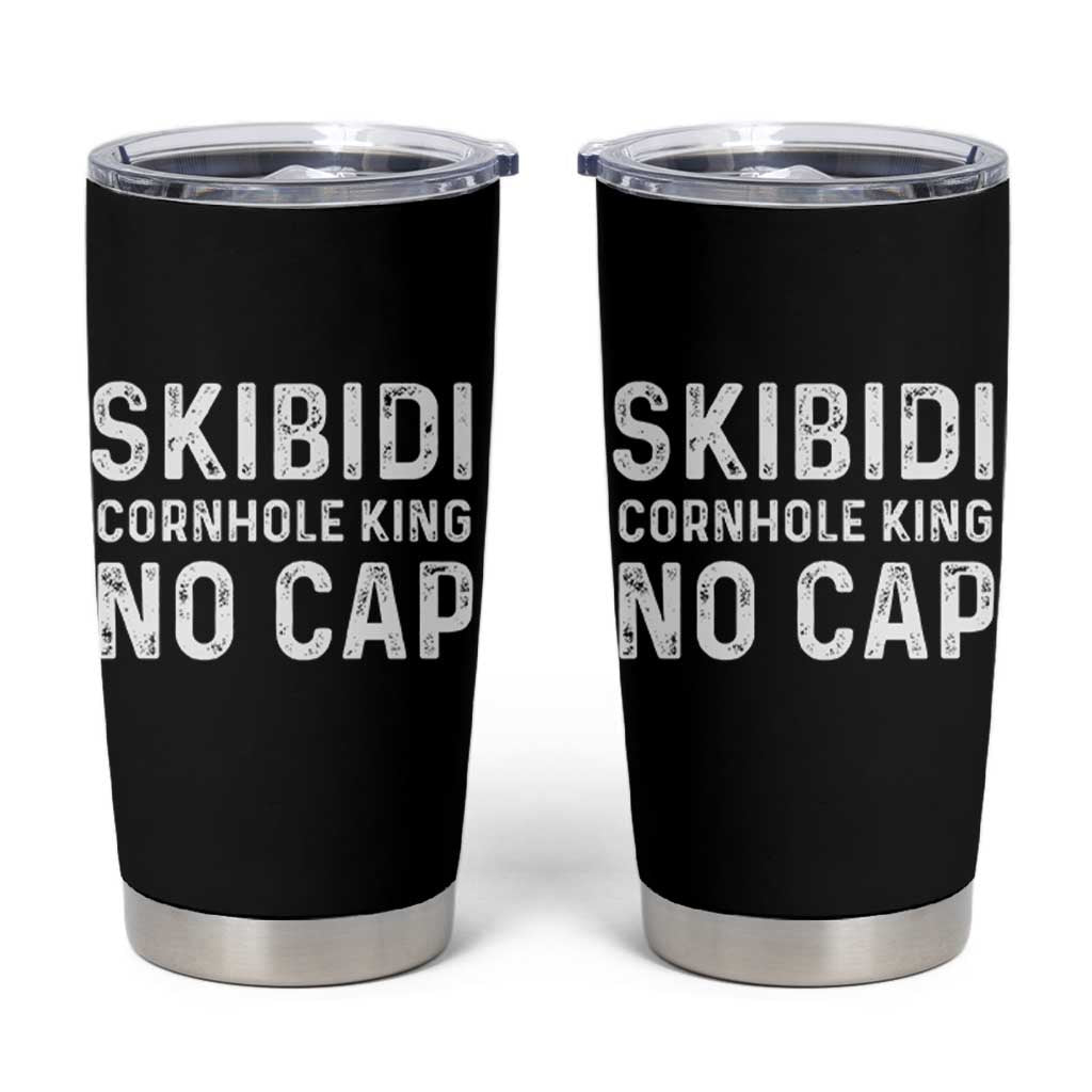 Cornhole King Tumbler Cup No Cap Funny Bean Bag Toss Game