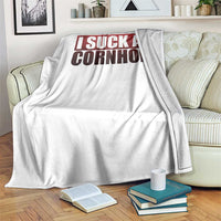 I Suck At Cornhole Throw Blanket Funny Bean Bag Toss Game