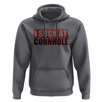 I Suck At Cornhole Hoodie Funny Bean Bag Toss Game