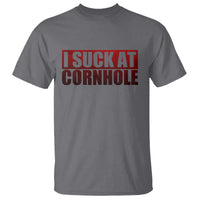 I Suck At Cornhole T Shirt Funny Bean Bag Toss Game