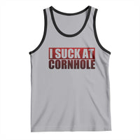 I Suck At Cornhole Tank Top Funny Bean Bag Toss Game