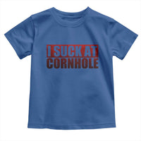 I Suck At Cornhole Toddler T Shirt Funny Bean Bag Toss Game