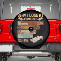 Funny Cornhole Player Spare Tire Cover Retro Why I Lose Game Day Bean Bag Toss Game