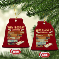 Funny Cornhole Player Ceramic Ornament Retro Why I Lose Game Day Bean Bag Toss Game