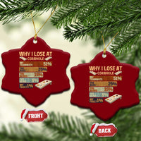 Funny Cornhole Player Ceramic Ornament Retro Why I Lose Game Day Bean Bag Toss Game