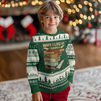 Funny Cornhole Player Ugly Christmas Sweater Retro Why I Lose Game Day Bean Bag Toss Game