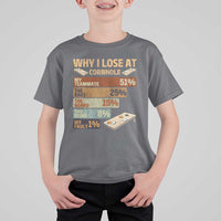 Funny Cornhole Player T Shirt For Kid Retro Why I Lose Game Day Bean Bag Toss Game