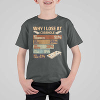 Funny Cornhole Player T Shirt For Kid Retro Why I Lose Game Day Bean Bag Toss Game