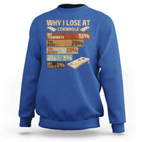 Funny Cornhole Player Sweatshirt Retro Why I Lose Game Day Bean Bag Toss Game