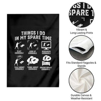 Funny Cornhole Lover Garden Flag Things I Do In My Spare Time Bean Bag Toss Game
