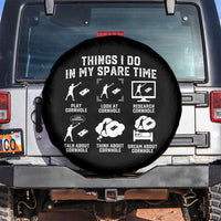 Funny Cornhole Lover Spare Tire Cover Things I Do In My Spare Time Bean Bag Toss Game