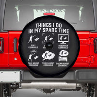 Funny Cornhole Lover Spare Tire Cover Things I Do In My Spare Time Bean Bag Toss Game