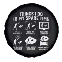 Funny Cornhole Lover Spare Tire Cover Things I Do In My Spare Time Bean Bag Toss Game