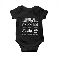 Funny Cornhole Lover Baby Onesie Things I Do In My Spare Time Bean Bag Toss Game
