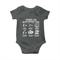 Funny Cornhole Lover Baby Onesie Things I Do In My Spare Time Bean Bag Toss Game