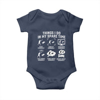 Funny Cornhole Lover Baby Onesie Things I Do In My Spare Time Bean Bag Toss Game