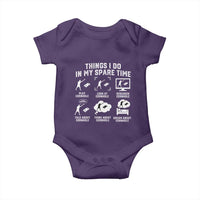Funny Cornhole Lover Baby Onesie Things I Do In My Spare Time Bean Bag Toss Game