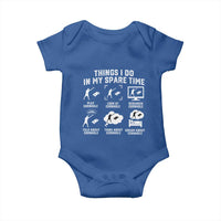 Funny Cornhole Lover Baby Onesie Things I Do In My Spare Time Bean Bag Toss Game