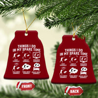 Funny Cornhole Lover Ceramic Ornament Things I Do In My Spare Time Bean Bag Toss Game