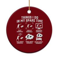 Funny Cornhole Lover Ceramic Ornament Things I Do In My Spare Time Bean Bag Toss Game