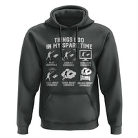 Funny Cornhole Lover Hoodie Things I Do In My Spare Time Bean Bag Toss Game