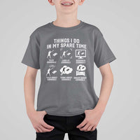 Funny Cornhole Lover T Shirt For Kid Things I Do In My Spare Time Bean Bag Toss Game