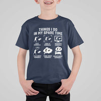 Funny Cornhole Lover T Shirt For Kid Things I Do In My Spare Time Bean Bag Toss Game